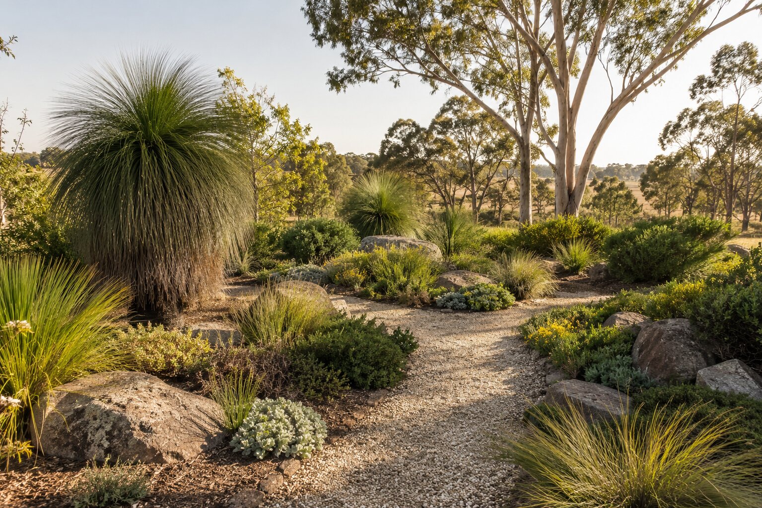 Low-maintenance Northern Victoria country garden